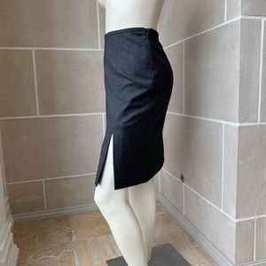 Armani Collezioni Wool Slit Skirt